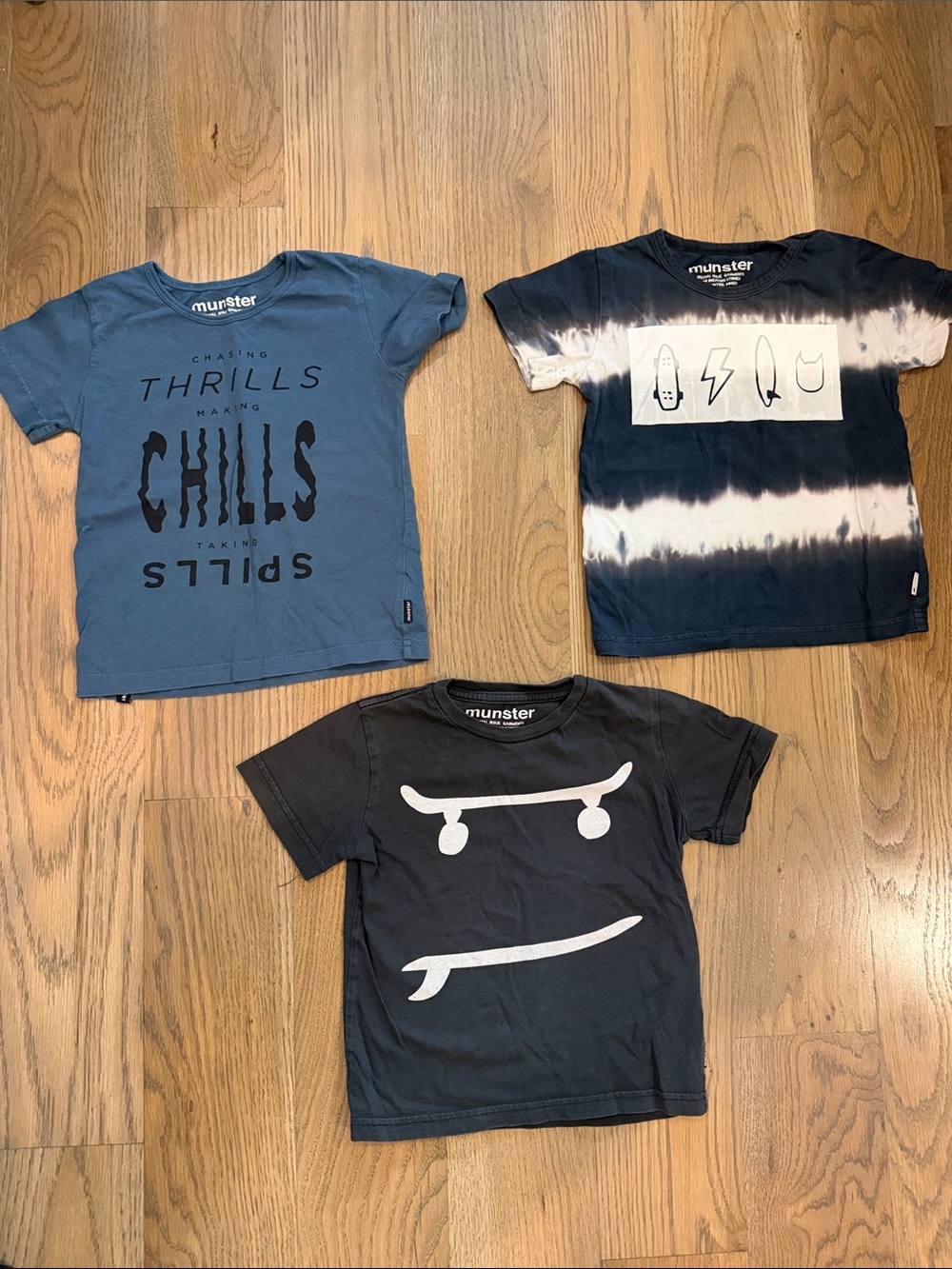 Munster Boys Blue & Black Graphic Tee Trio